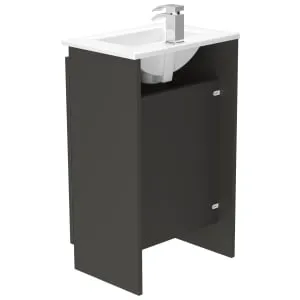Newland Midnight Mist Slimline Basin Floorstanding Unit - 500mm 2