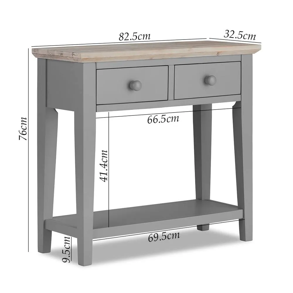 Statement Furniture Florence Console Table with 2 Drawers in Light Grey 4