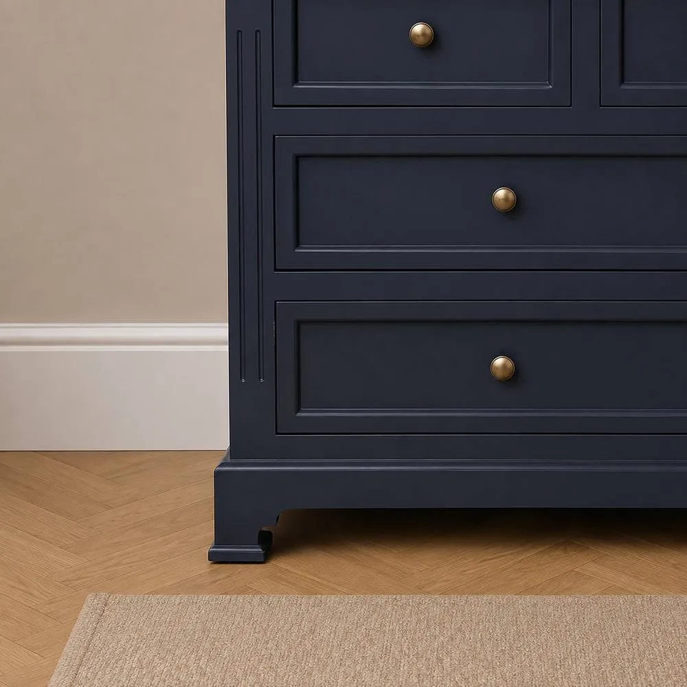 Melody Maison Large Navy Black 7 Drawer Chest Of Drawers - Daventry Navy Black Range 6