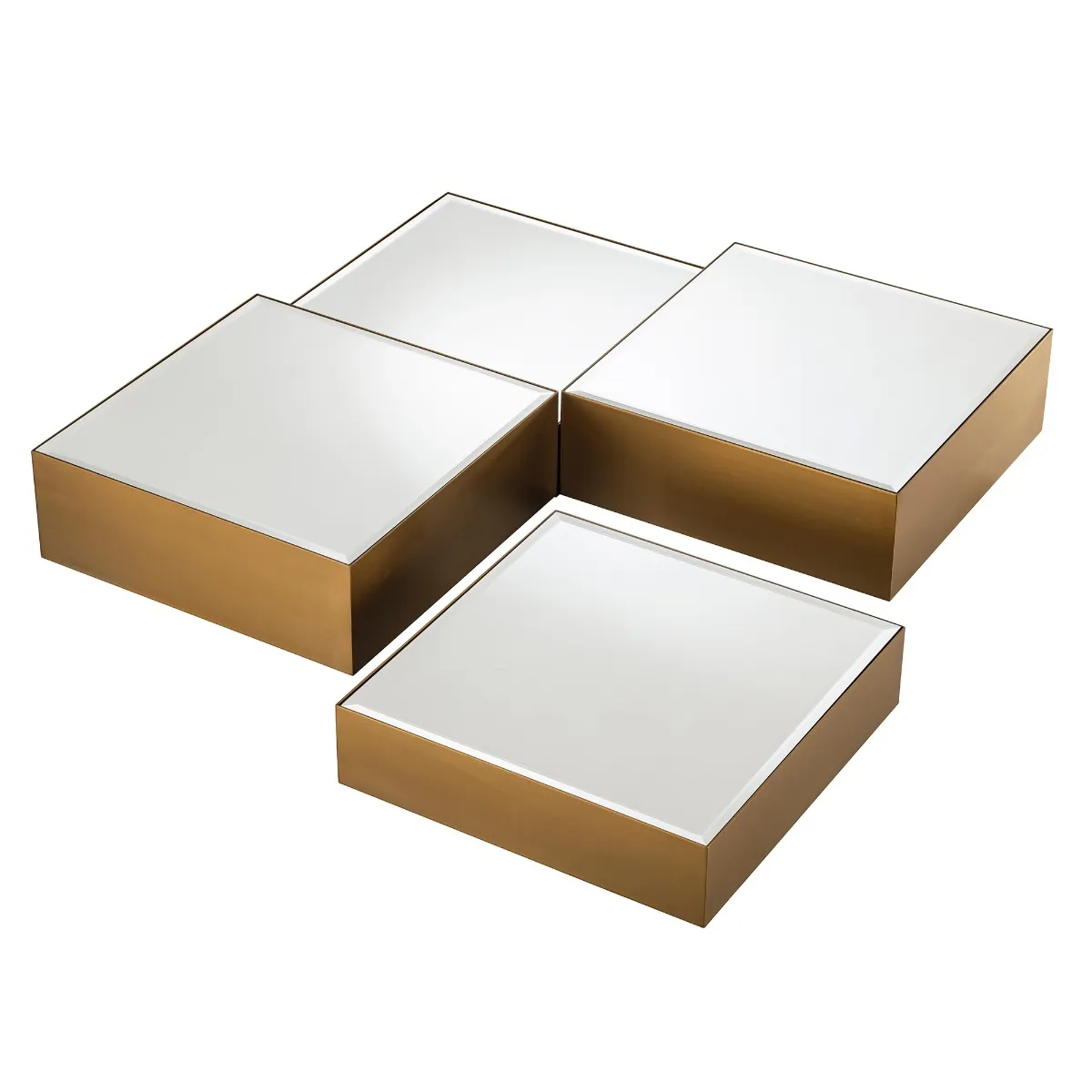 Eichholtz Esposito Coffee Table Set Of 4, Gold Metal | Barker & Stonehouse 3
