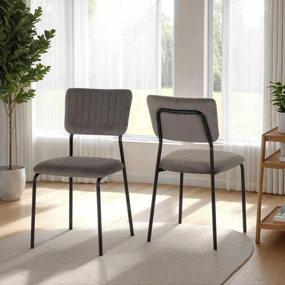 Seconique Sheldon Chair( Set Of 4 ) in Grey 1