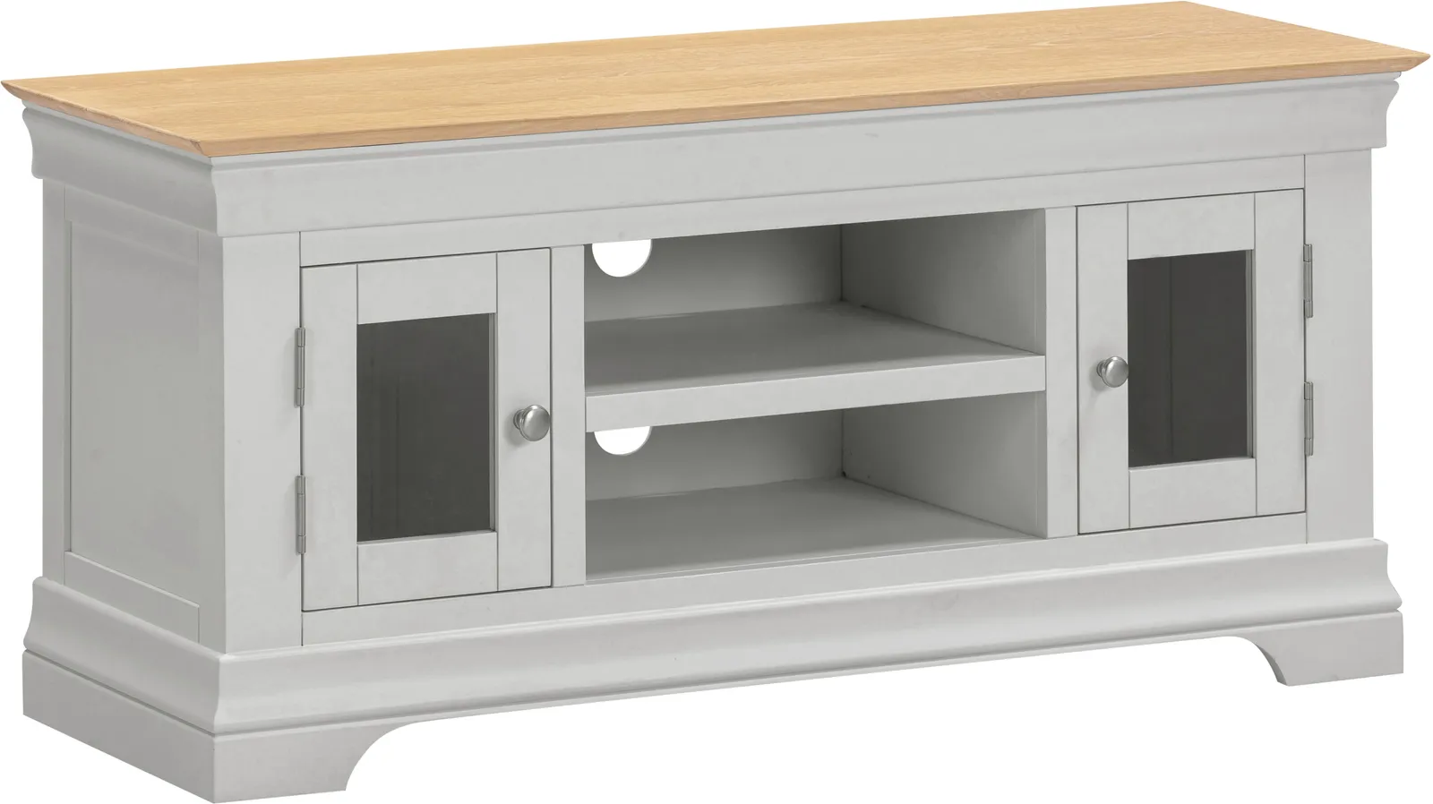 Seconique Bordeaux Small TV Stand (Fully Assembled) in Light Grey 2