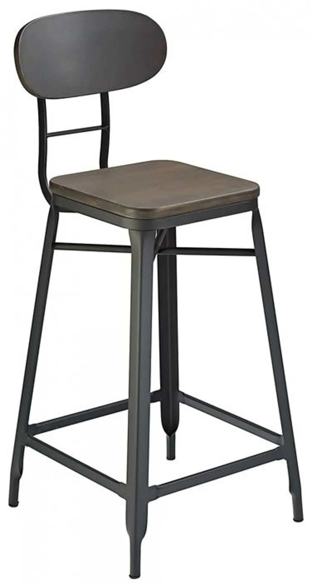 netfurniture Fepon Farmhouse Kitchen Bar Stool in Black & Cherry