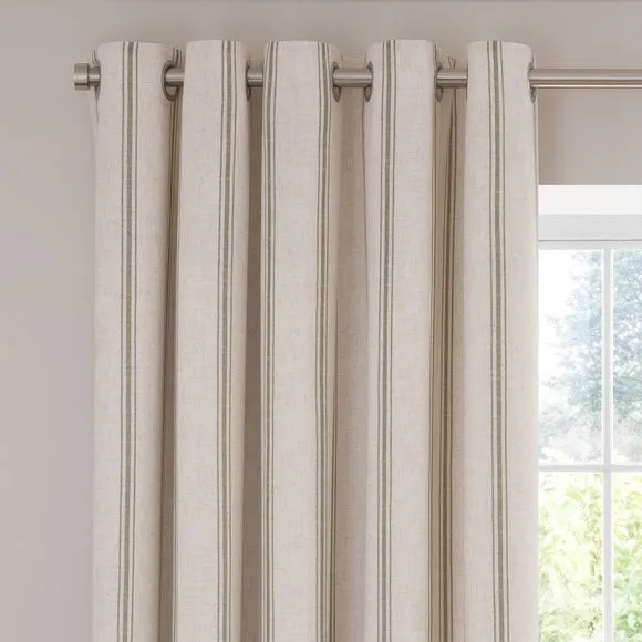 Folkstone Stripe Eyelet Curtains
