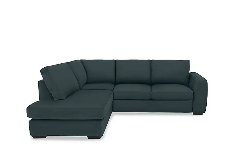 Dinky Leather Left Hand Facing Corner Chaise End Sofa