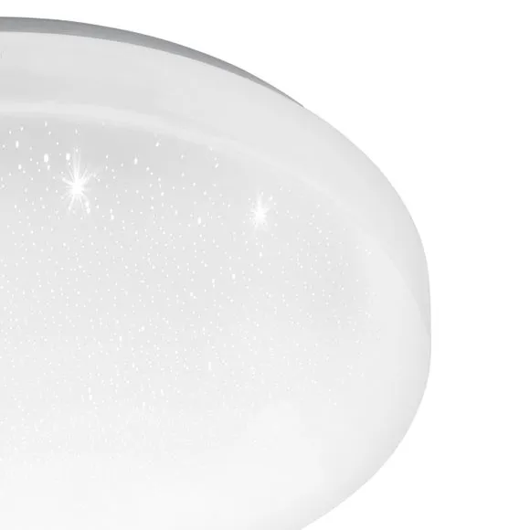 EGLO Frania-S 28cm Rounded Crystal Effect Flush Wall and Ceiling Light 2