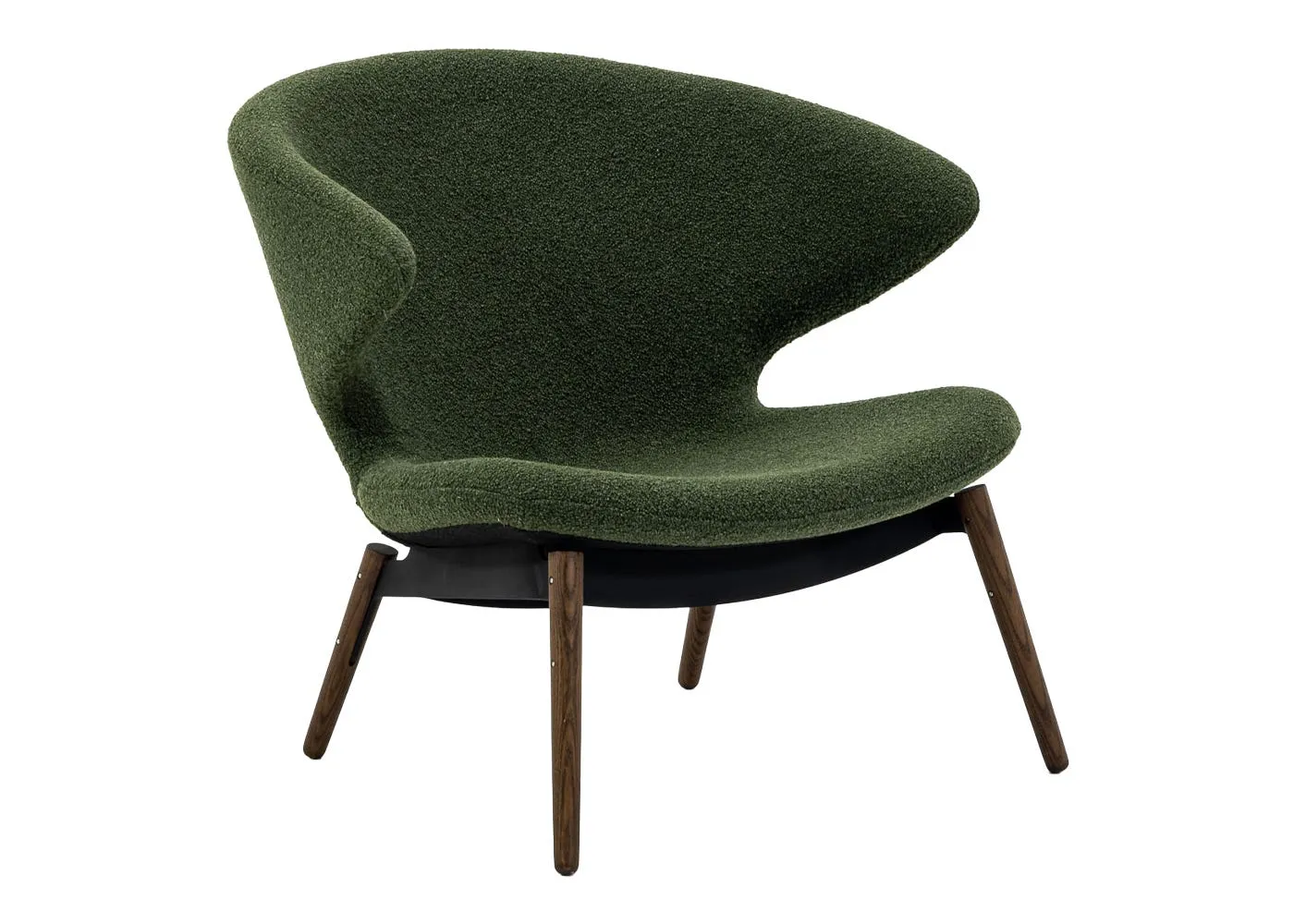 Case Ella Lounge Chair in Walnut and Boucle Moss 1