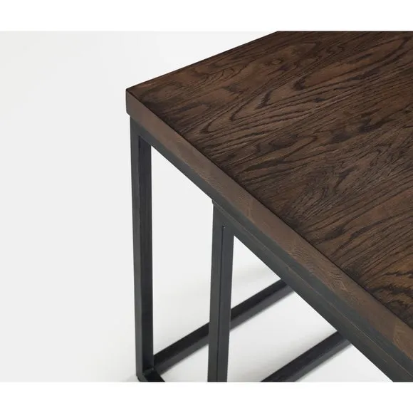 Brooklyn Nesting Side Tables, Dark Oak 4