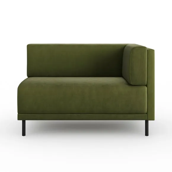 Mae Corner Dining Bench, Matte Plush Velvet 5