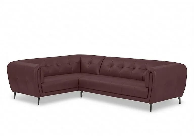Sienna Leather Left Hand Facing Corner Sofa