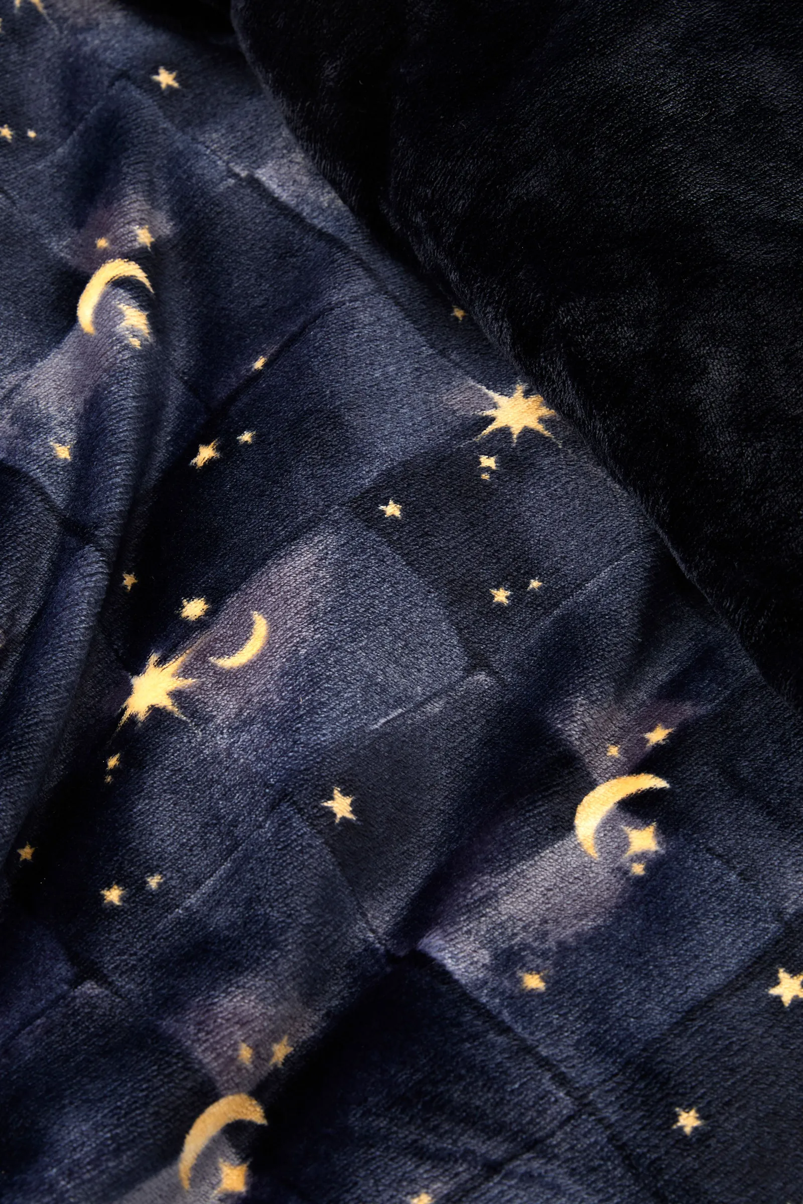 Fusion 'Cosmic Star' Fleece With Sherpa Reverse Duvet Cover Set in Navy 3