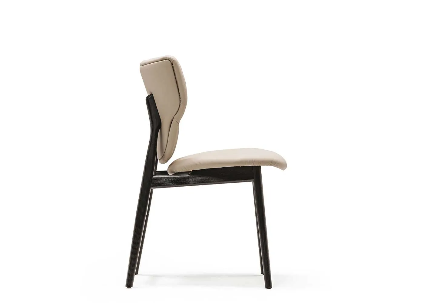 Dumbo Lounge Chair Burned Oak Soft Leather