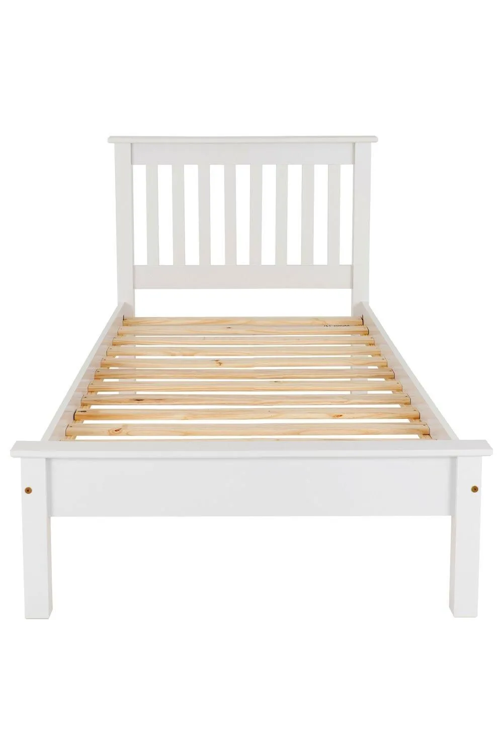 Seconique Monaco 3' Single Bed Low Foot End in White 3