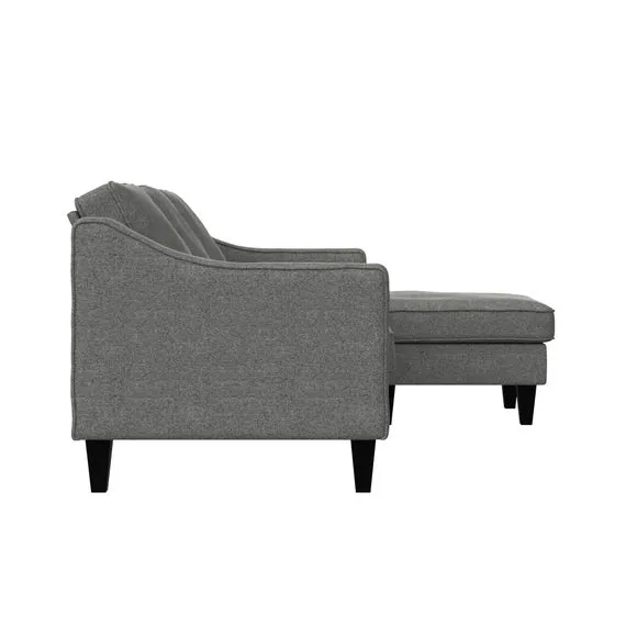Brighton Linen Sectional Sofa, Grey 5