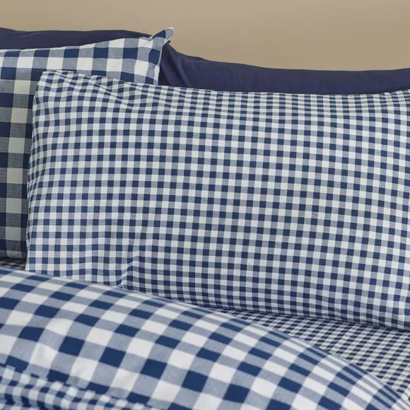 Catherine Lansfield Bamford Gingham Check Polycotton Duvet Cover & Pillowcase Set 2