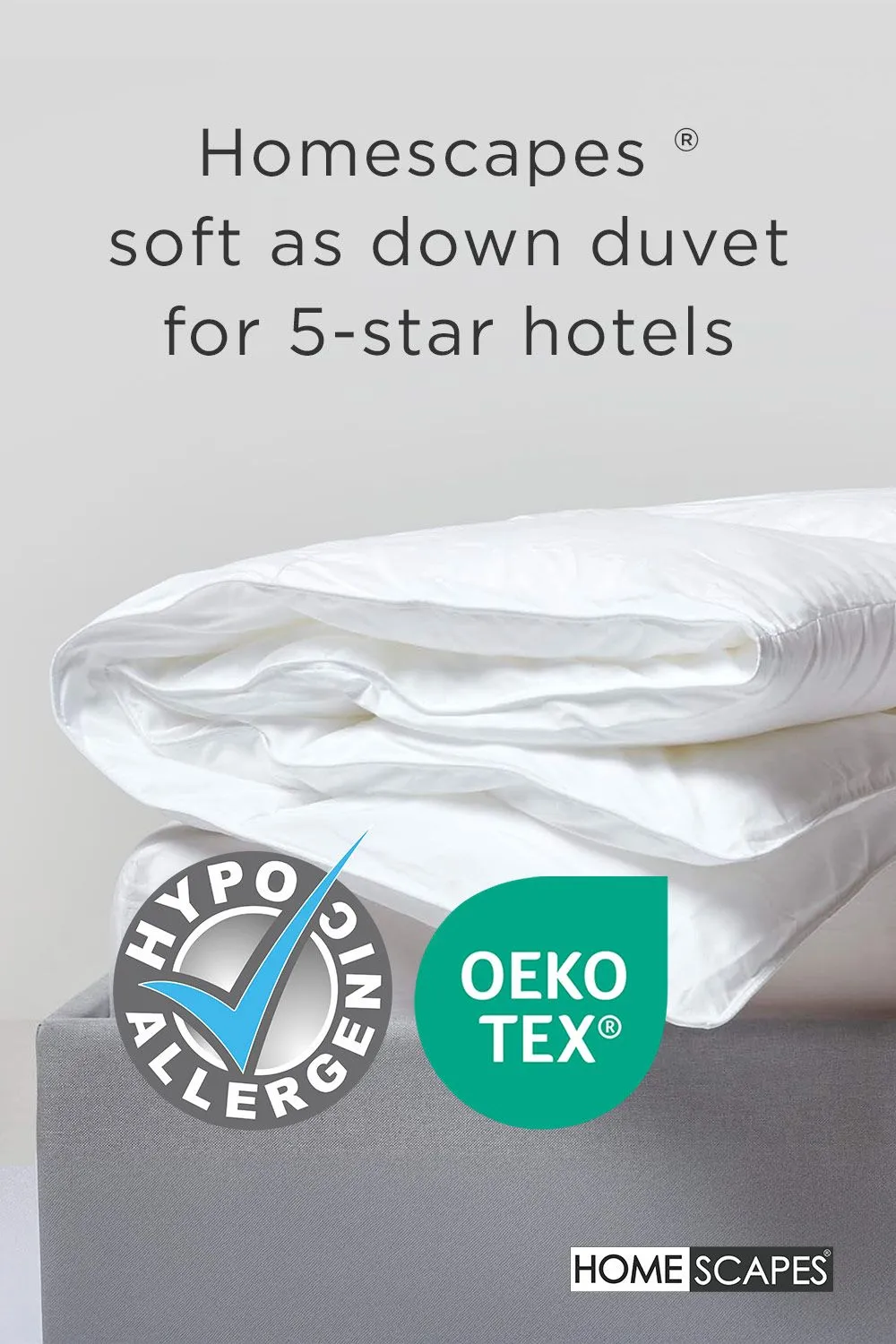 Homescapes Luxury Hotel Quality Super Microfibre 13.5 Tog Winter Duvet in White 2