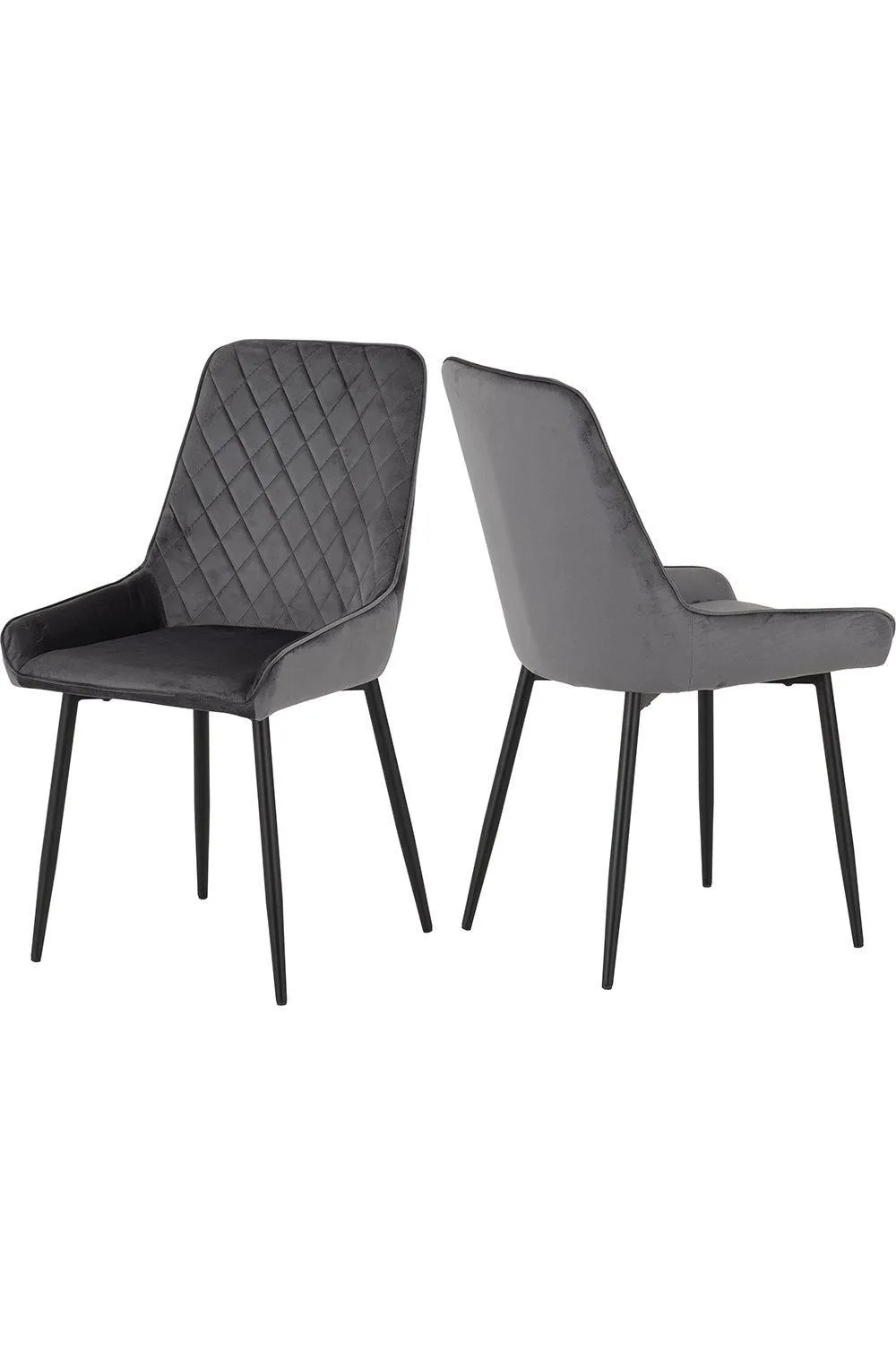 Seconique Hamilton Medium Dining Set with Avery Chairs in Grey 4