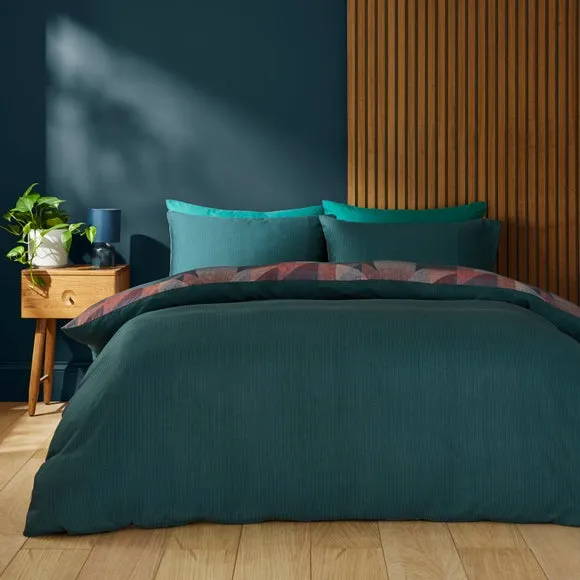Elison Geometric Sateen Duvet Cover & Pillowcase Set 3