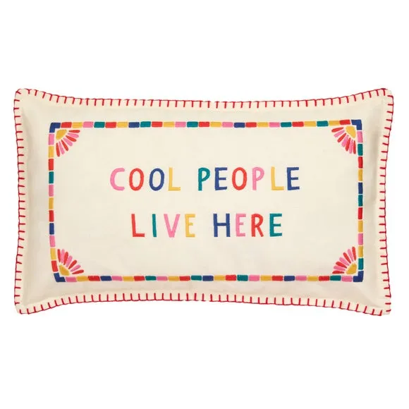 Cool People Cotton Rectangle Cushion 3