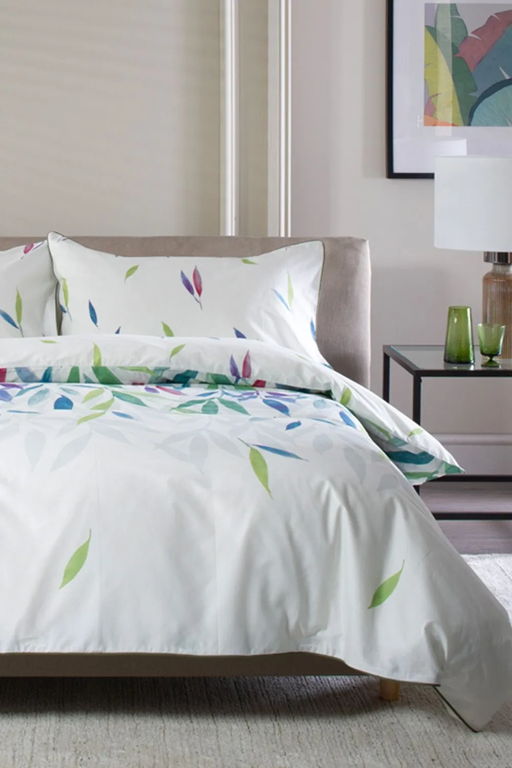 The Lyndon Company Bamboo Leaves 100% Cotton Printed Duvet Set 2