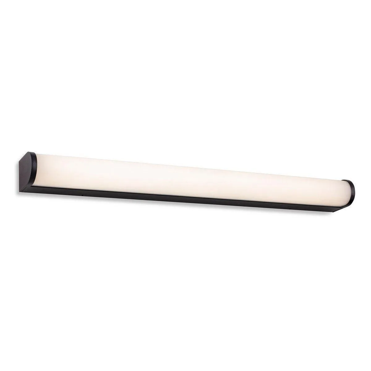 Netlighting Bravo Bathroom LED Wall Light 600mm Black with Opal Diffuser IP44