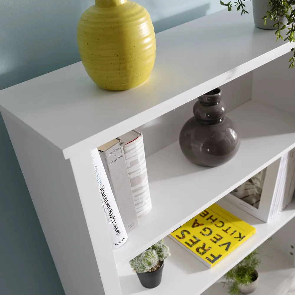 Nöa and Nani Hemming 3 Tier Low Bookcase in White 3
