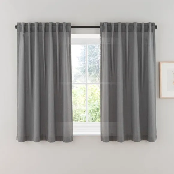Touch of Linen Unlined Tab Top Curtains 6