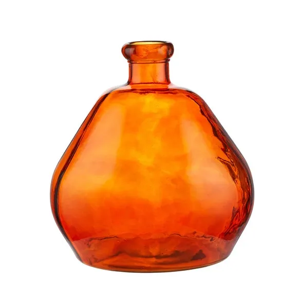 Orange Organic Shaped Glass Vase 4