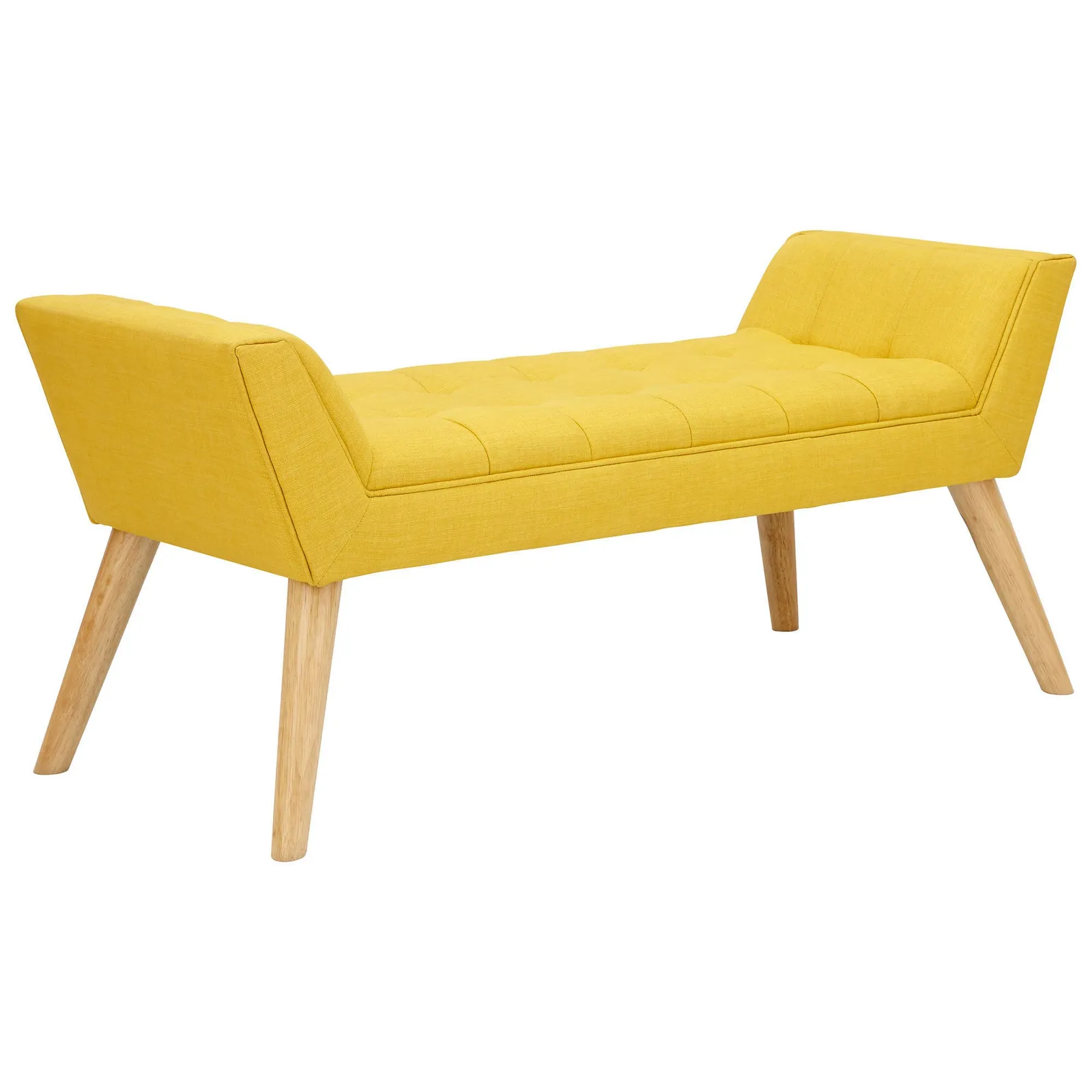 Milan Fabric Bench Yellow