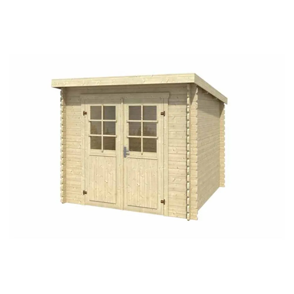 Lasita Maja Ltd Indi 175-Log Cabin, Garden Room, Home Office - L250xW213.1xH210.9 cm in Natural 2