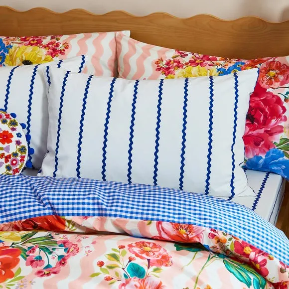 Sophie Robinson Mini Wave 100% Cotton Standard Pillowcase Pair