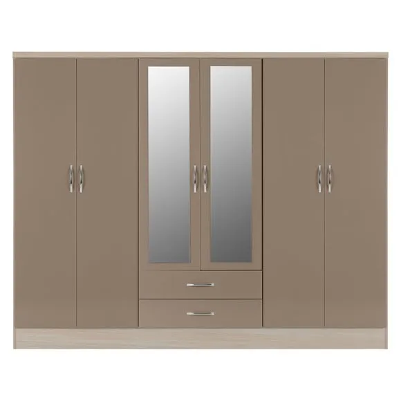 Nevada 6 Door 2 Drawer Wardrobe 3