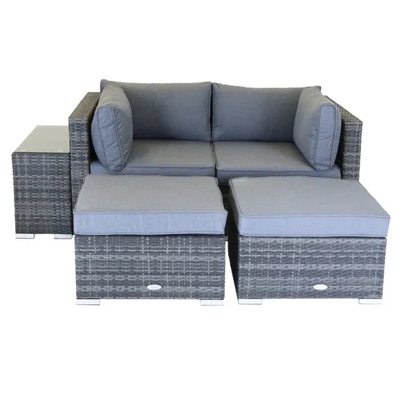 Multifunctional 2 Seater Grey Lounger Set 3