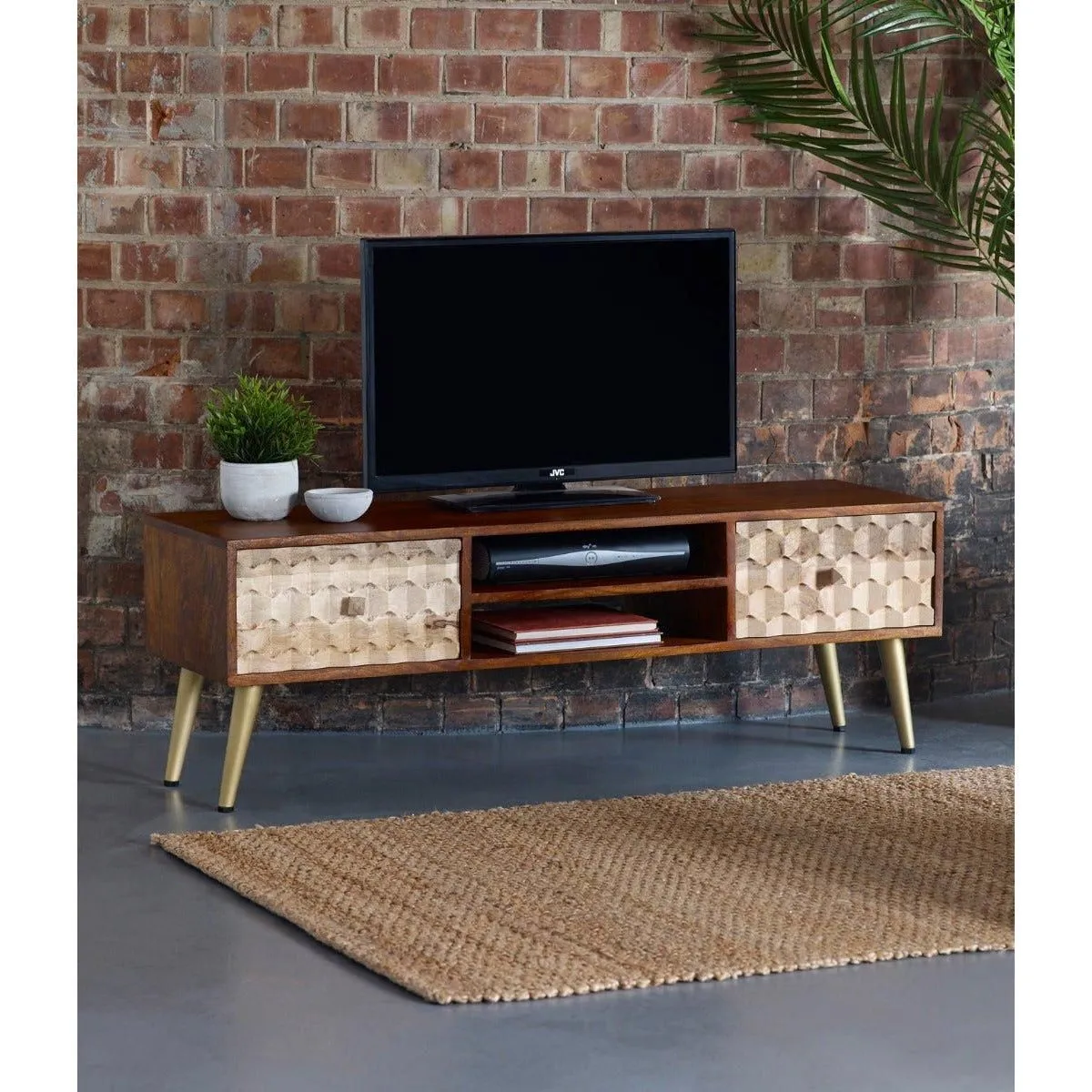 IH Design Koda Retro Large Plasma TV Unit in Brown
