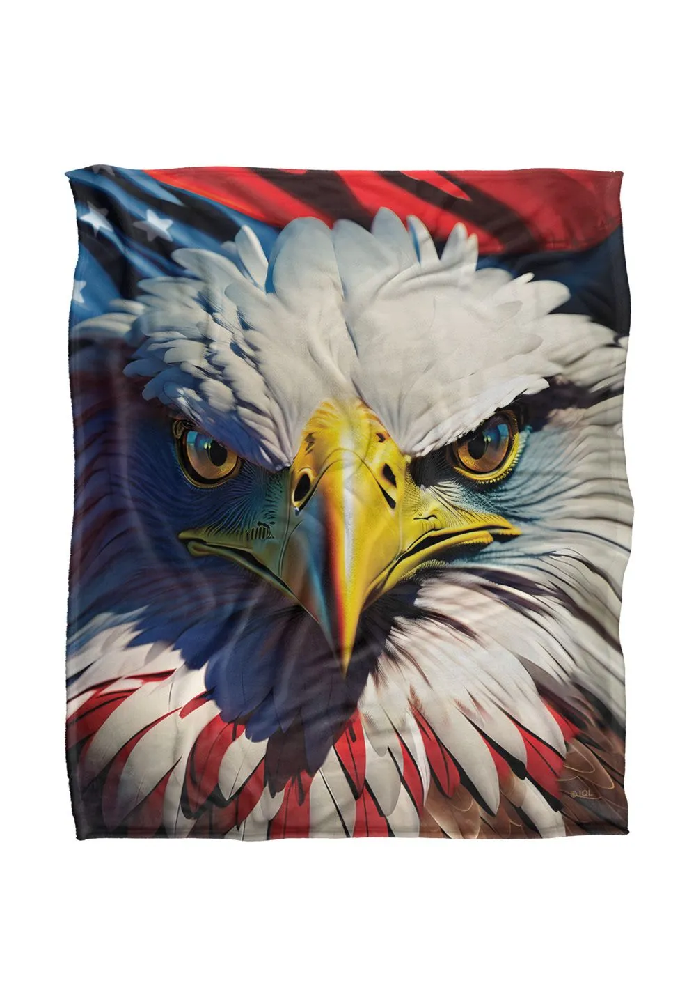 JQ Licensing James Piazza Red, White & Blue Eagle Silky Touch Super Soft Throw Blanket 152 X 127 cm