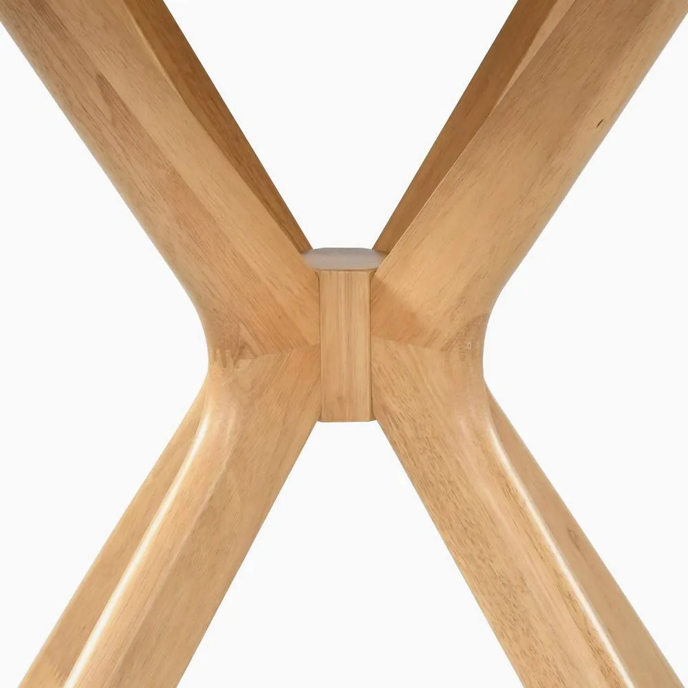 FurnitureboxUK Mette Round Oak Veneer Wood 4-6 Seater Dining Table in Light Brown 5
