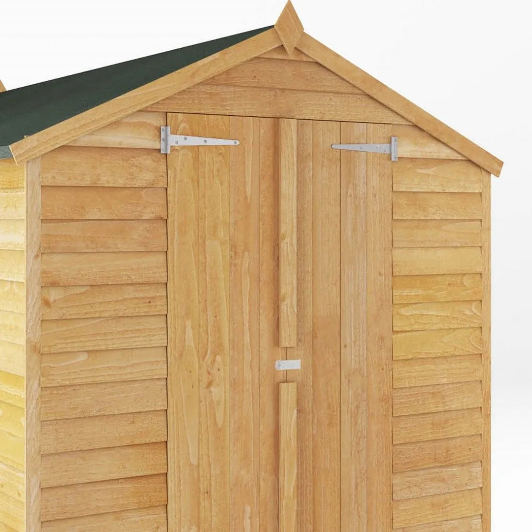Mercia 10 x 6 Feet Overlap Apex Shed - L297 x W190.4 x H198.7 cm - Brown 6