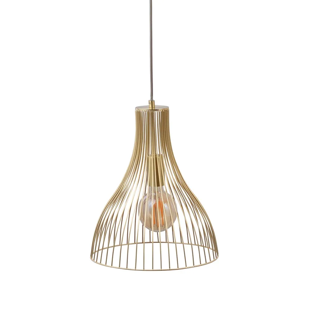 Heal's Makiko Pendant Light Satin Brass Small 2