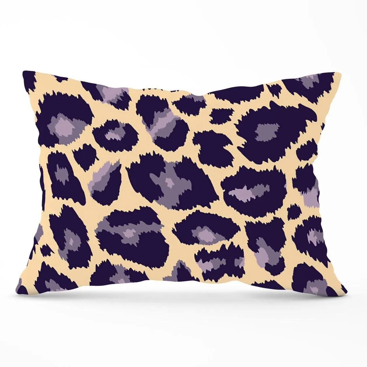 Warren Reed - Designer Leopard Print Cushions in Purple