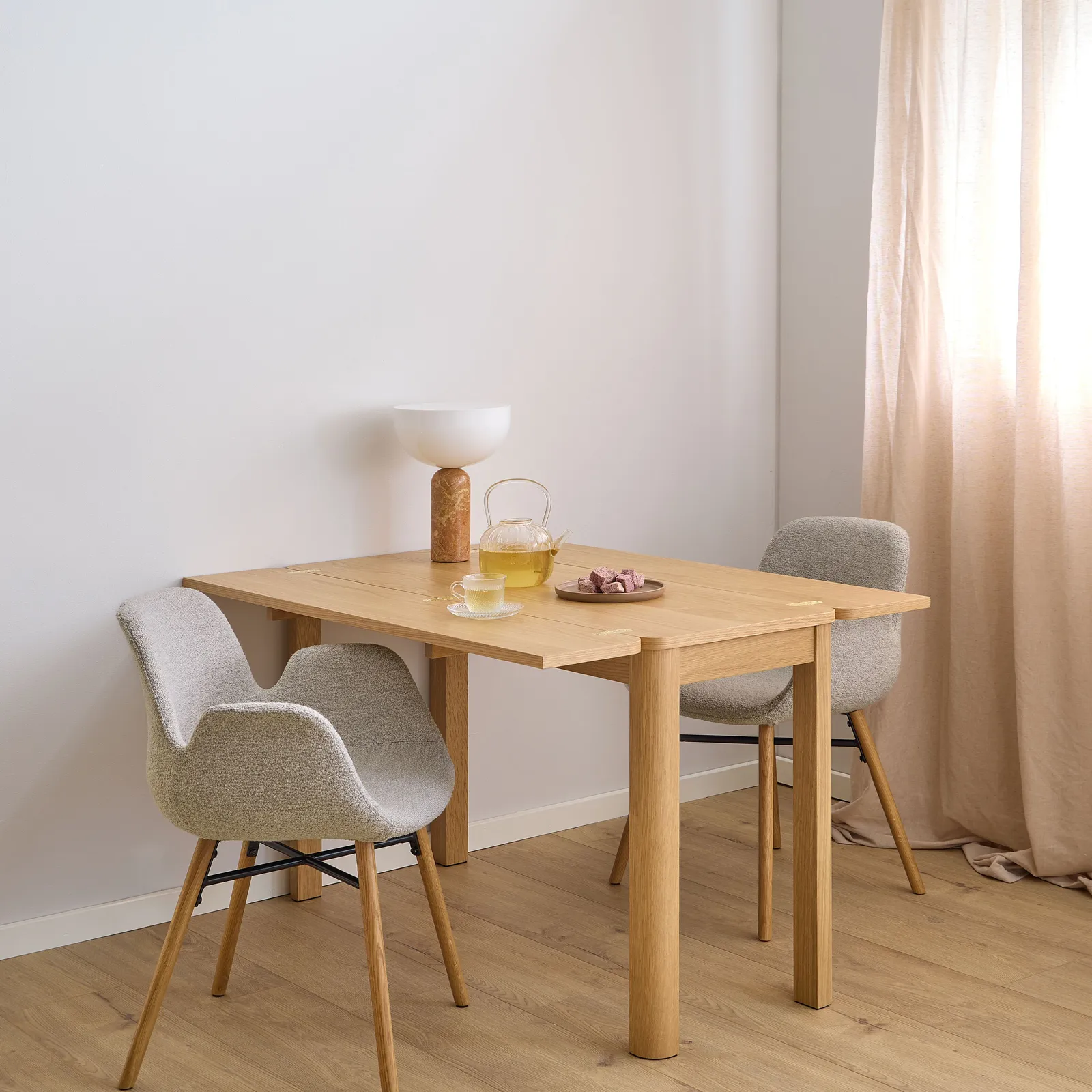 Furniture To Go Southampton Extendable Dining Table in Matt Oak, 45/90 x 120 cm in Brown 5