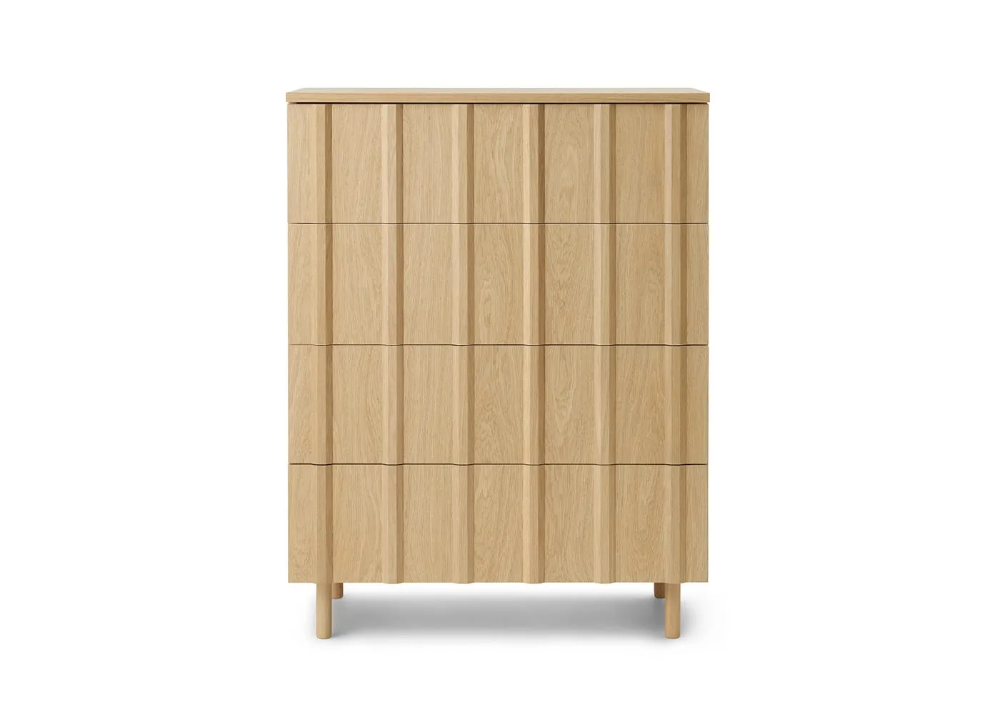 Normann Copenhagen Rib Dresser 4 Drawers Oak