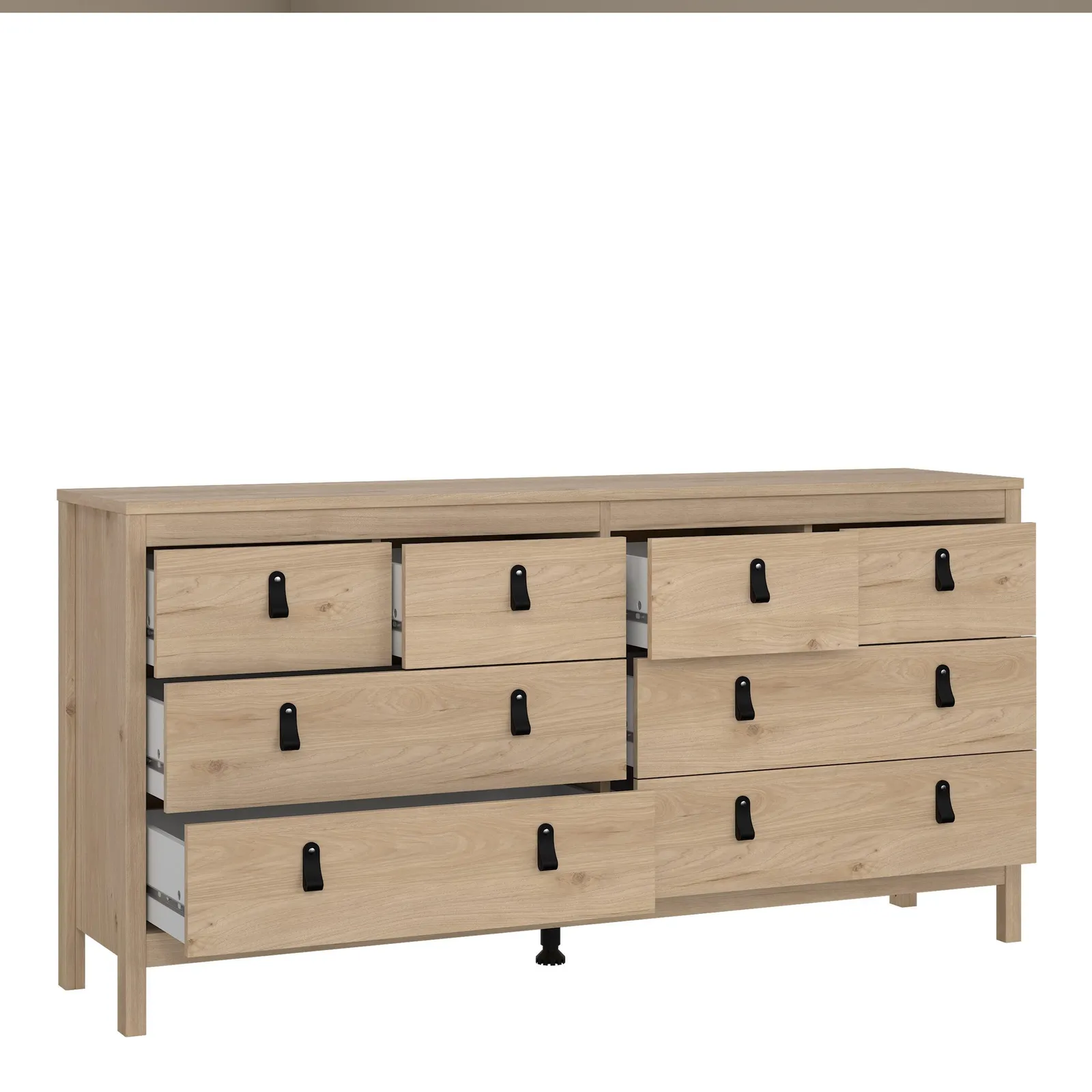 Furniture To Go Barcelona Double dresser 4+4 drawers in Jackson Hickory Oak in Light Oak 5