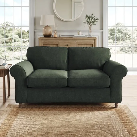 Flori Tonal Plush Chenille 2 Seater Sofa 1