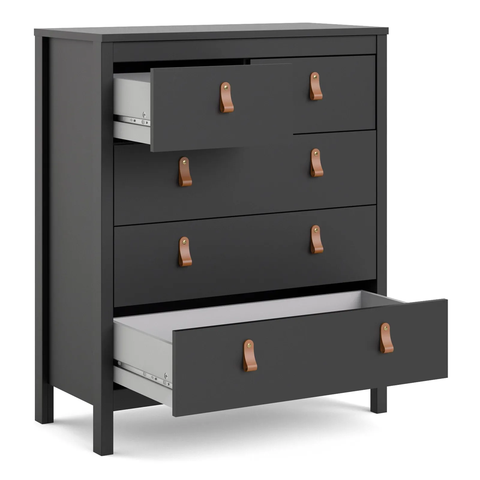 Furniture To Go Barcelona Chest 3+2 Drawers in Black 4