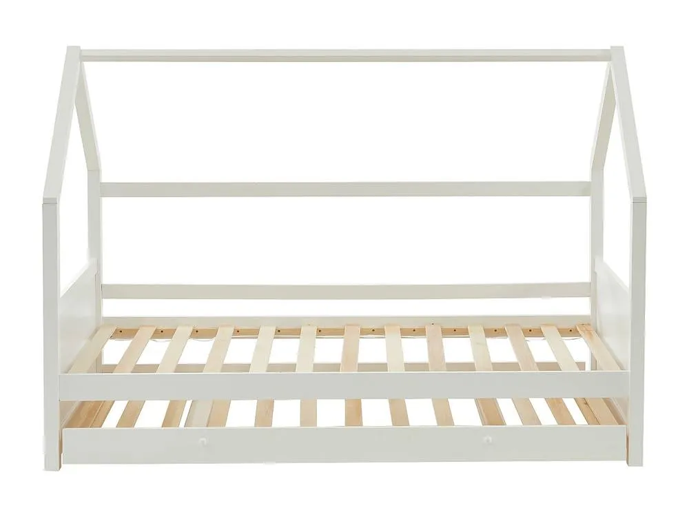 Vente-unique Cabin Trundle Bed 2 X 90 X 190 Cm - Pine - White - HURRA 2