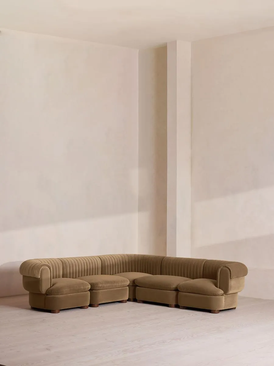 Rava Modular Sofa, Corner Sofa, Velvet, Truffle