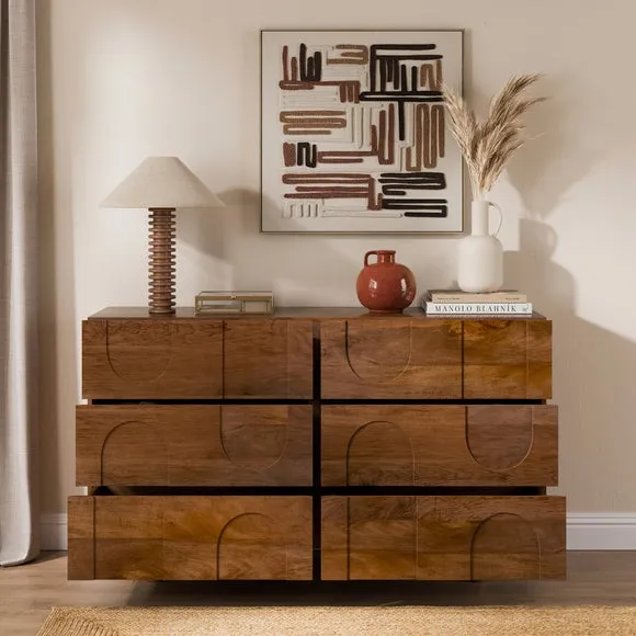 Juni 6 Drawer Chest, Mango Wood 2
