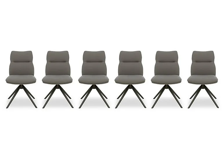 Diva Set of 6 Swivel Dining Chairs