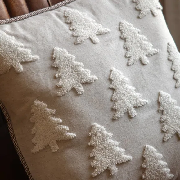 Christmas Tree Stitched Pattern Square Cushion 3