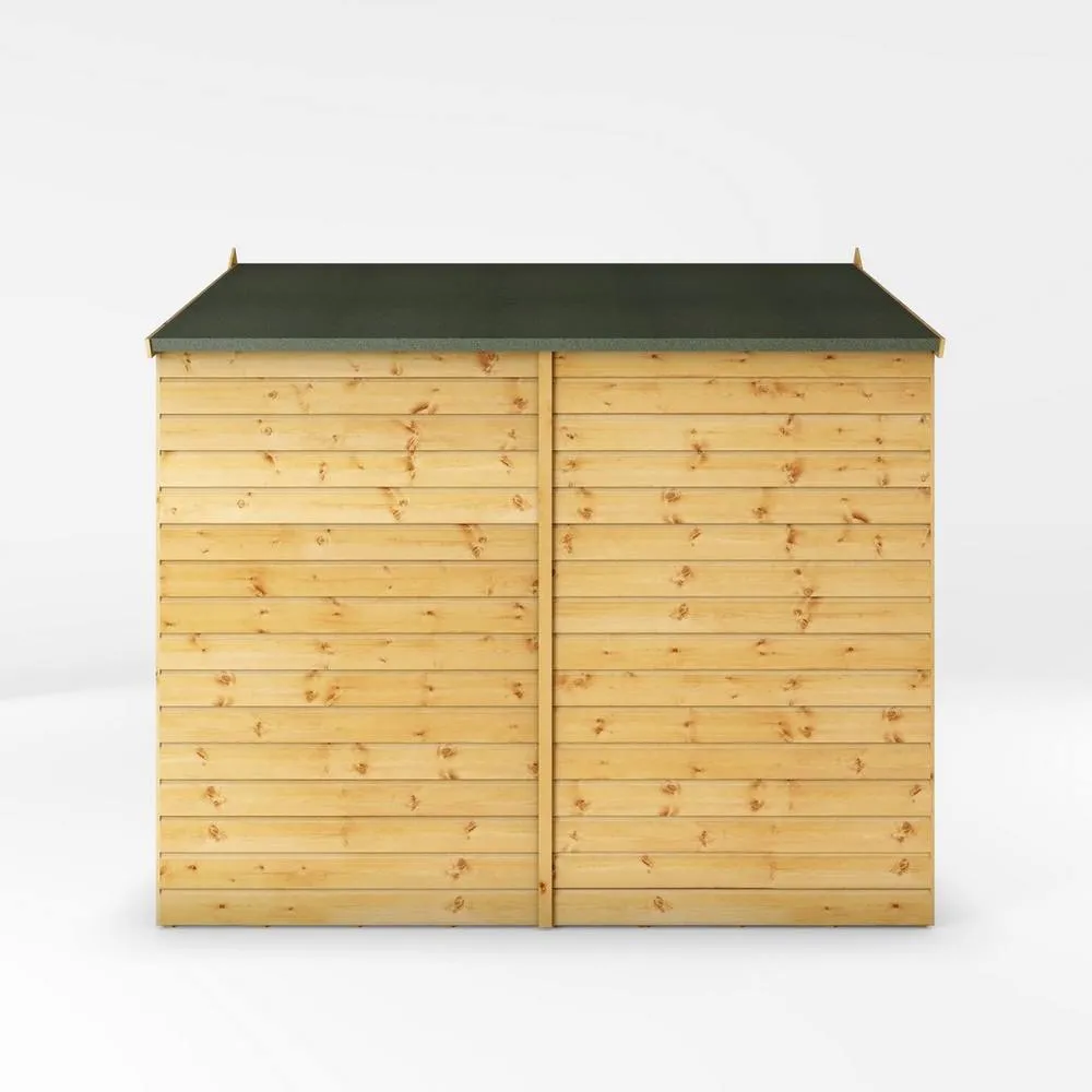 Mercia 8 x 6 Feet Shiplap Apex Windowless Shed - L240.8 x W190.5 x H222.2 cm in Brown 4